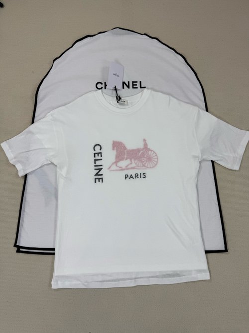 Celine Detailed Short Sleeve Shirt for a Sophisticated Look