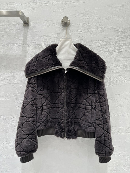 Dior Exclusive Original Fur - Trimmed Large Collar Coat