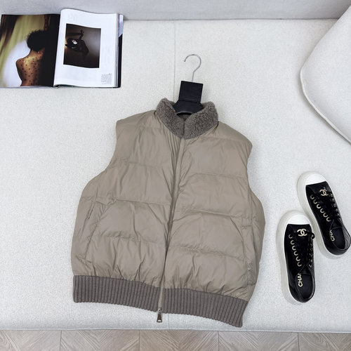 Loro Piana Custom Double-Faced Lambswool Down Vest for Autumn/Winter Layering