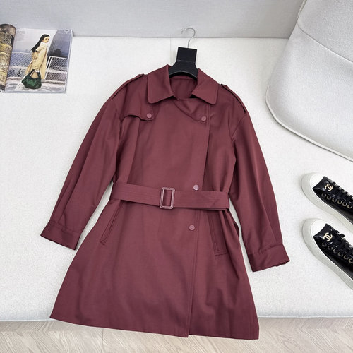 Loewe Minimalist Mid - Length Trench Coat with Custom Lining
