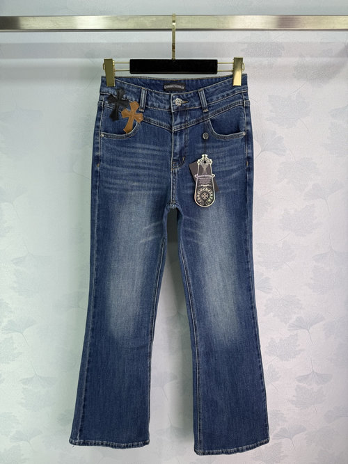 Chrome Hearts Embroidered Logo Flared Jeans - A Timeless Wardrobe Essential