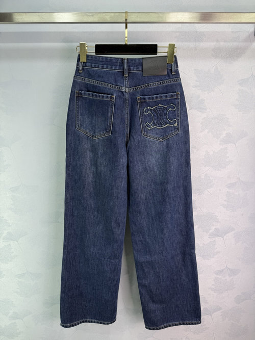 Celine Straight-Leg Pants with Sophisticated Color Matching, Flattering Silhouette