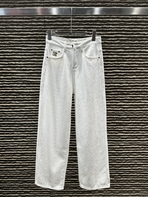 Celine Customized Jeans Fabric Casual Straight-leg Jeans, New Arrival