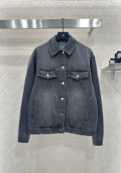 Gucci Distressed Denim Jacket and Pants Set with Brand Logos