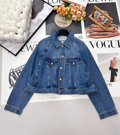 Loewe Gradual Faded Denim Jacket with Brand Details