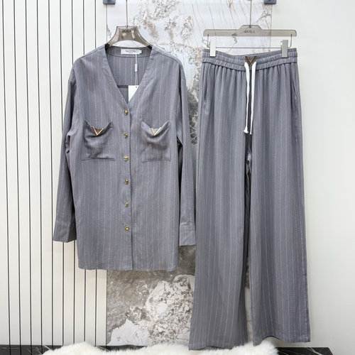 Valentino Striped Linen Two-piece Suit, Comfortable & Slimming