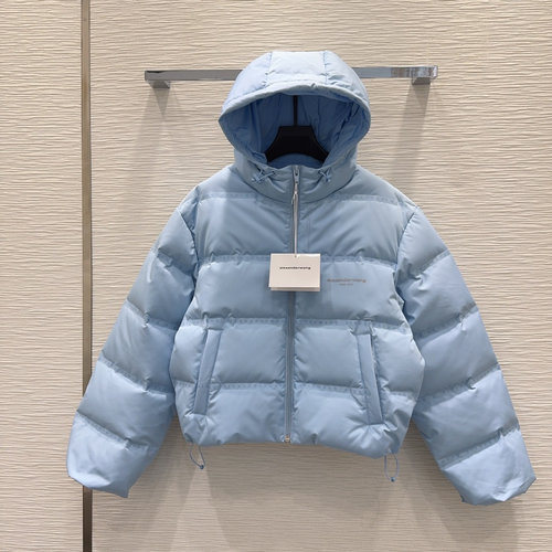 Alexander Wang Down Jacket with Classic Logo, Warm & Stylish