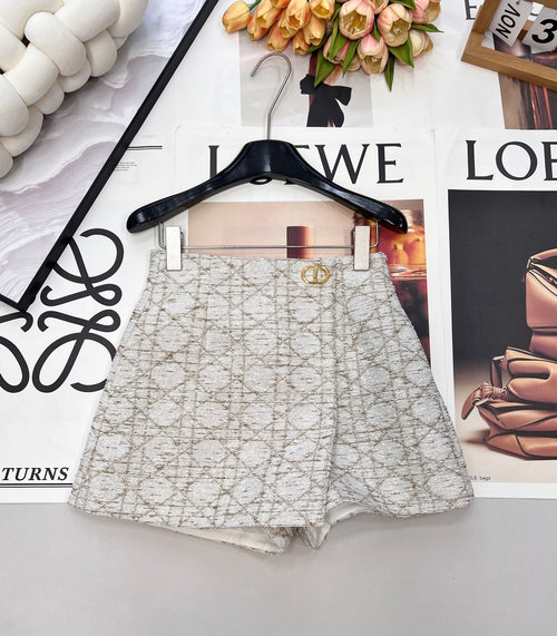 Dior Platinum Series Felted Tweed Dress with Vine Check