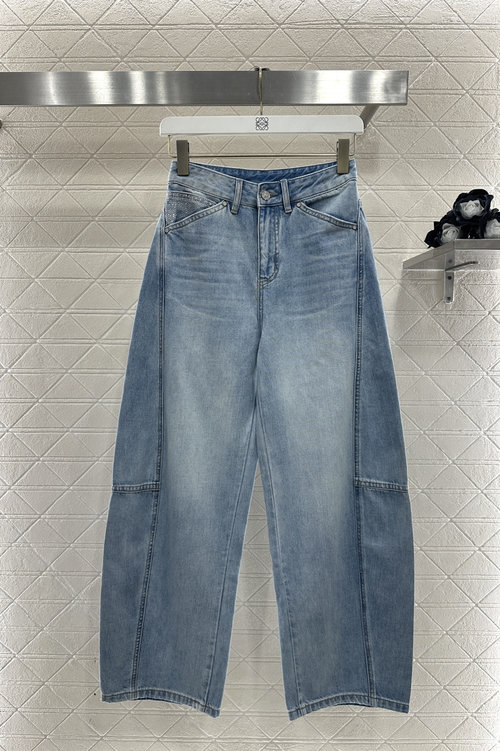 Alexander Wang Vintage Cowboy Bent Jeans with Rhinestone Splicing