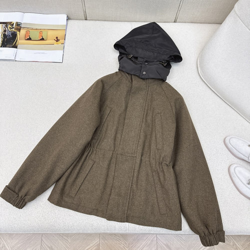 Loro Piana Two-Style Hooded Woolen Coat for Elegance