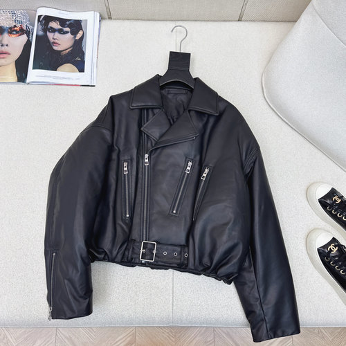 Loewe Lambskin Down Jacket with Stylish Design and Three Colors