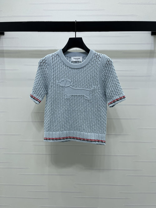 Thom Browne Hollowed Knit Short Sleeve for Daily Wear