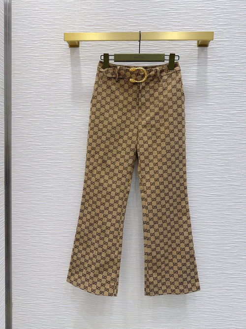 Gucci Elegant Jacquard Trousers from Premium Collection