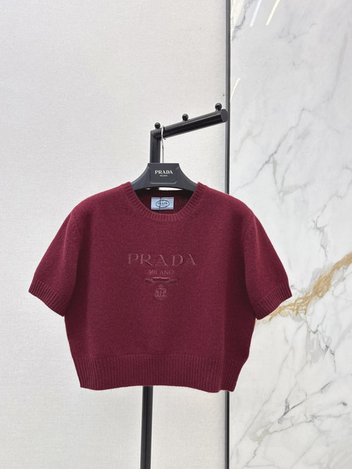 Prada Customized Wool Knit Top with Bubble Sleeves