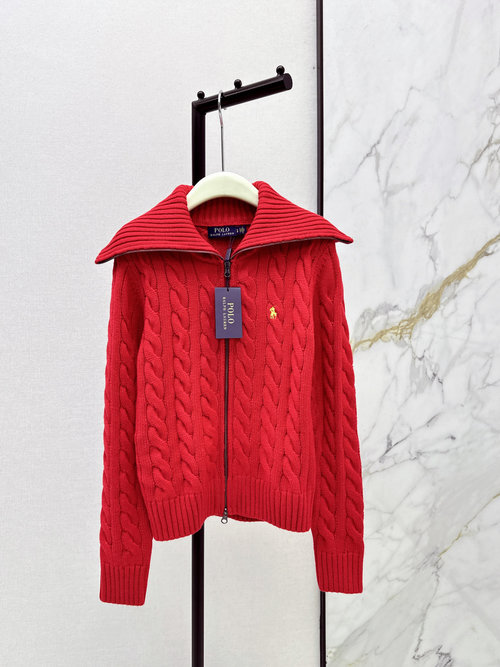 Polo Ralph Lauren Classic Cable Knit Cardigan in Soft Wool Blend