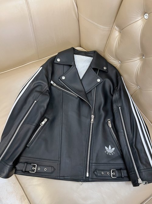 Gucci Limited Edition Collaboration Leather Jacket, Oversized Fit for All Figures