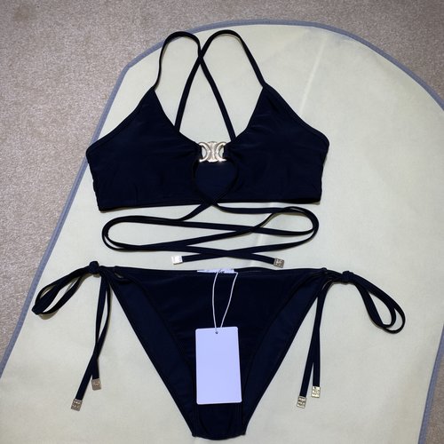 Celine Sexy Lingerie Set with Customized Arch Logo Metal Accessories
