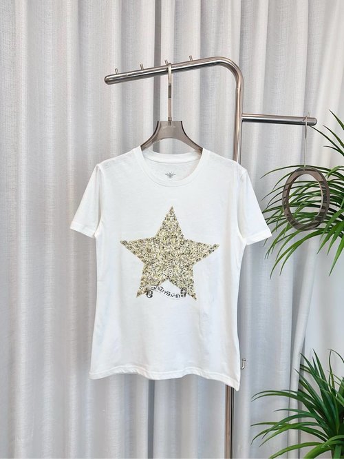 Dior Embroidered and Printed Logo Cotton-Linen T-shirt