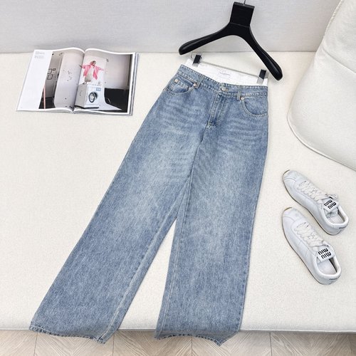 Alexander Wang Chic Two-Piece Stitched Jeans with Hoodie Fabric Detail