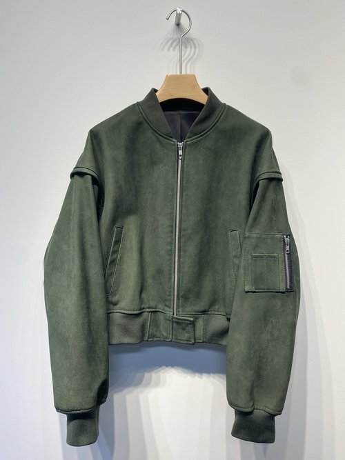 Acne Studios Flight Jacket in Imported Top-Grain Cowhide Suede