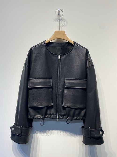 Max Mara Show-Style Leather Jacket in Imported Sheepskin