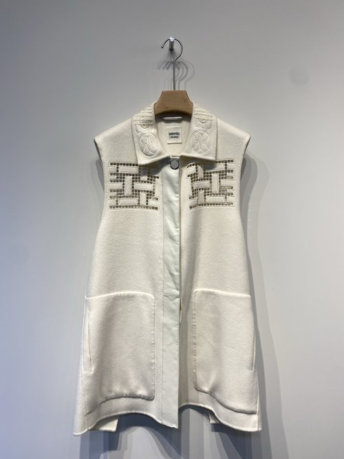 Hermes Exquisite Heavy-Embroidered Trunk Show Vest