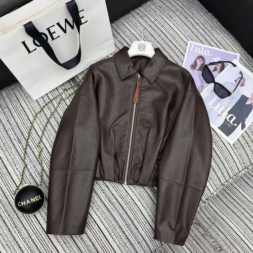 Loewe Recommended LOE Series Collared Sheepskin Jacket with Logo
