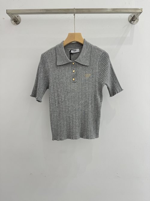 Fendi Classic Polo Short Sleeve Shirt for Daily Wear