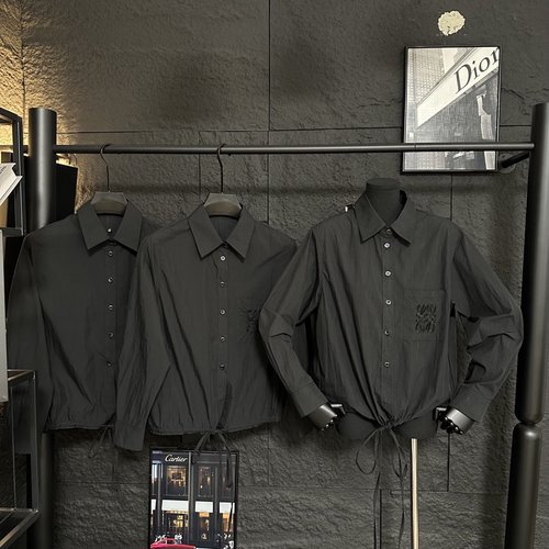 Loewe Long-Sleeved Heavy-Embroidered Pocket Shirt