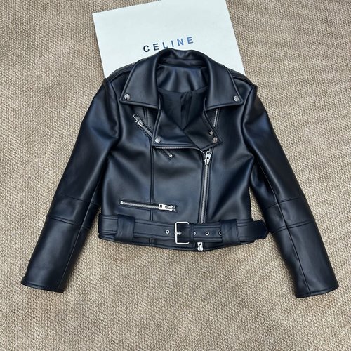 McQueen Premium New Zealand Sheepskin Motorcycle Jacket with Drawstring Belt