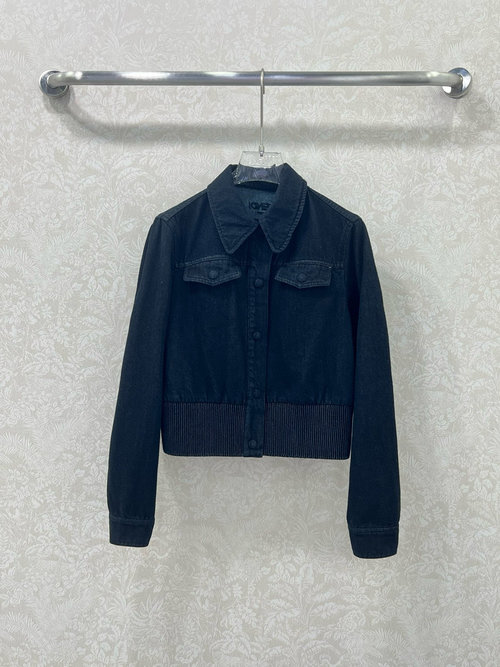 Fendi Vintage Denim Jacket with Custom Fabric and Stylish Details