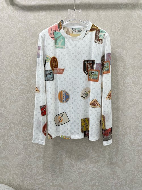 Louis Vuitton All-over老花Poster Badge Print Mesh Camisole for Layering