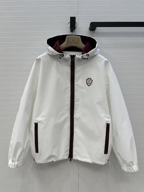 Brunello Cucinelli Exclusive Tennis Capsule Nylon Windbreaker with Logo