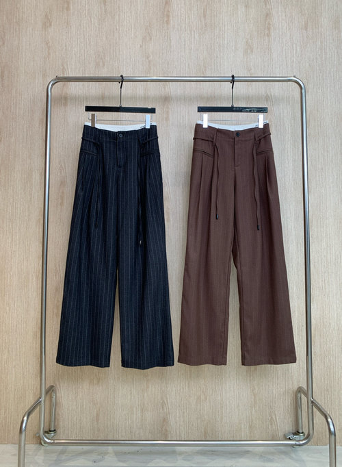 Alexander Wang Customized Color-Blocked Drawstring Striped Casual Trousers