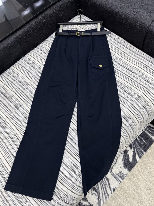 Yves Saint Laurent Workwear Pocket Jeans with Belt, Practical Design
