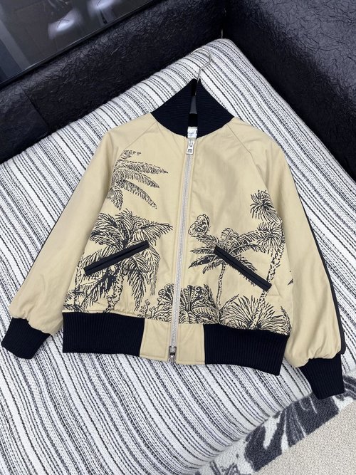 Dior Vintage Pattern Floral Flight Jacket