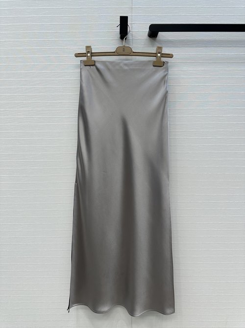Brunello Cucinelli Exclusive First Release: BC Minimalist Long Silk Skirt
