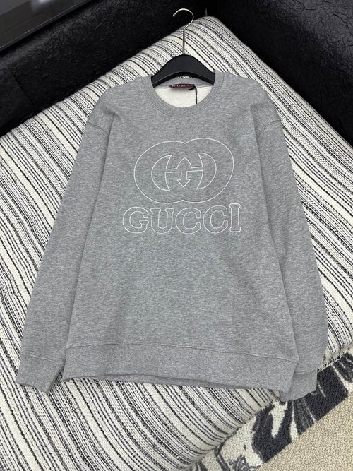 Gucci Embroidered Letter Round - Neck Sweatshirt with Multiple Styles