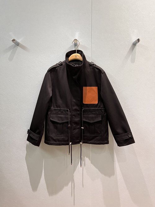 Loewe Epaulet Design Drawstring Waist Loose Casual Jacket