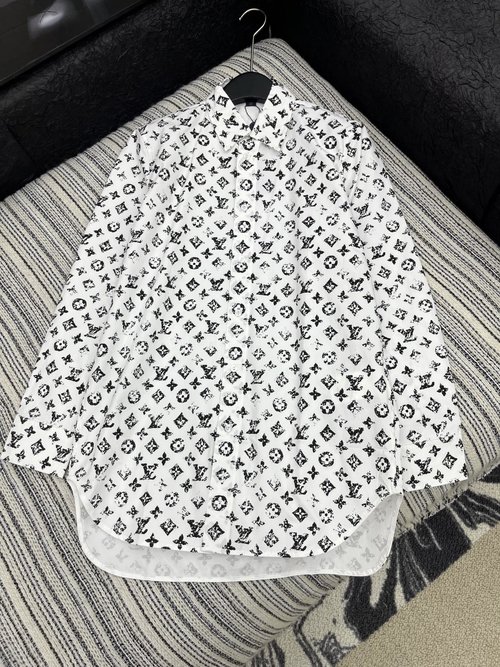 Louis Vuitton Versatile Vintage Floral-Printed Long-Sleeved Shirt, Custom Fabric