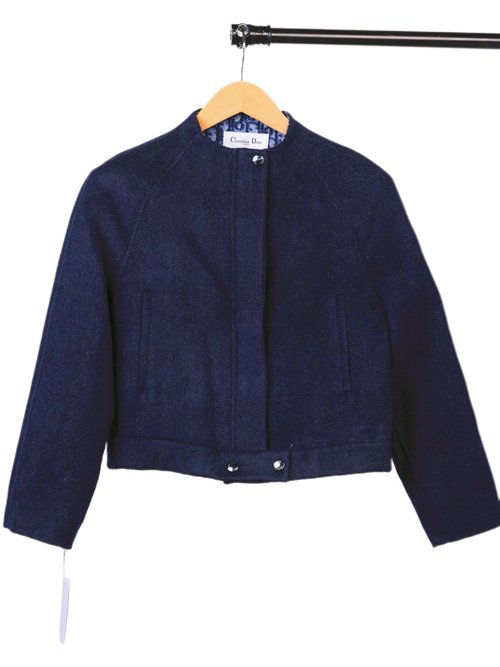 Dior Short Wool Coat in Black with Dust Bag