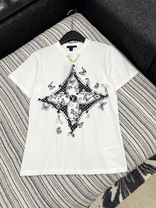 Louis Vuitton Luxury Short-Sleeve Printed T-Shirt of Original Quality, Stylish and Classic