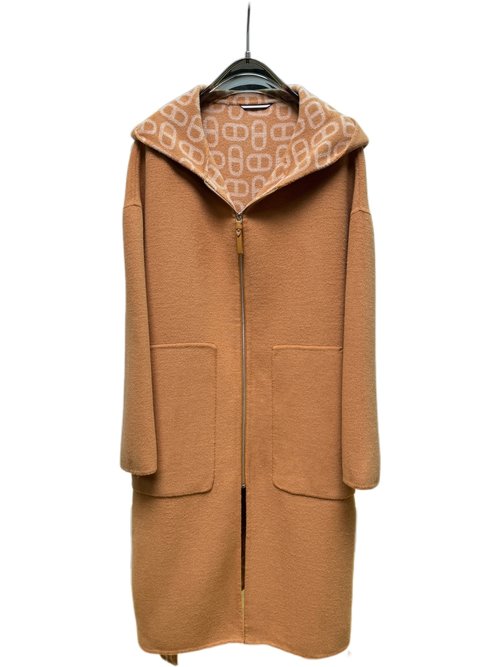 Hermes Classic Cashmere Coat with Dust Bag in Earthy Tones