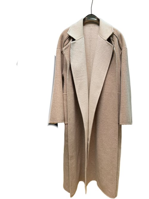 Max Mara Elegant Wool-Cashmere Coat in Camel and Oat Shades