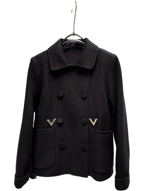 Valentino Long Wool Coat with Dust Bag, 90% Wool 10% Cashmere, Black, Camel, White
