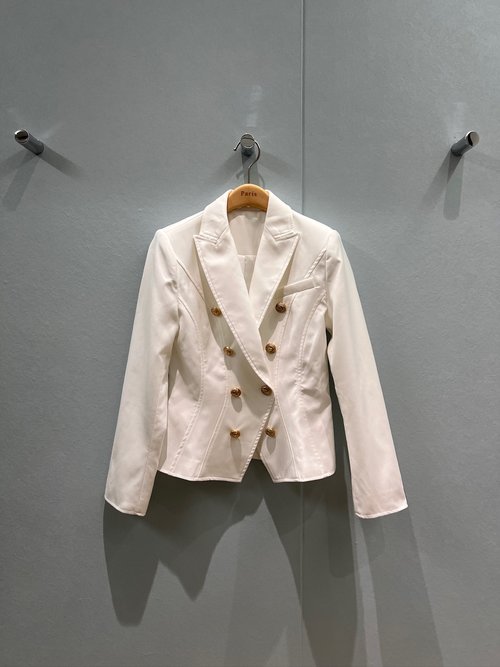 Balmain Double-breasted Buttoned Waist - Cinched Suit Jacket