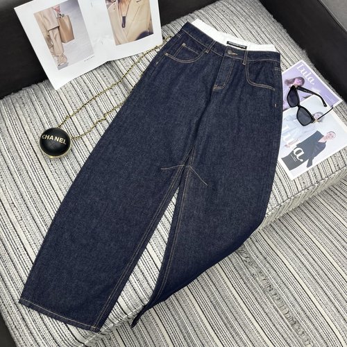 Alexander Wang Early Autumn Ale: Heavy Embroidery High Waist Flared Jeans