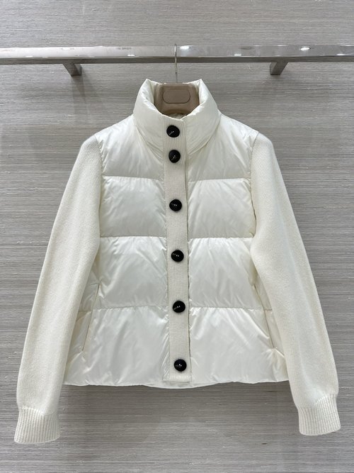 Loro Piana Exclusive First-knit-spliced Goose-down Coat for an Elegant Aesthetic