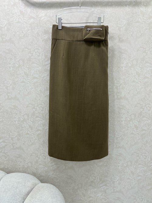 Alexander Wang High-Waisted Utility Skirt with Punk Belt and Elastic Ribbon