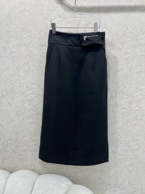 Alexander Wang High-Waisted Utility Skirt with Punk Belt and Elastic Ribbon